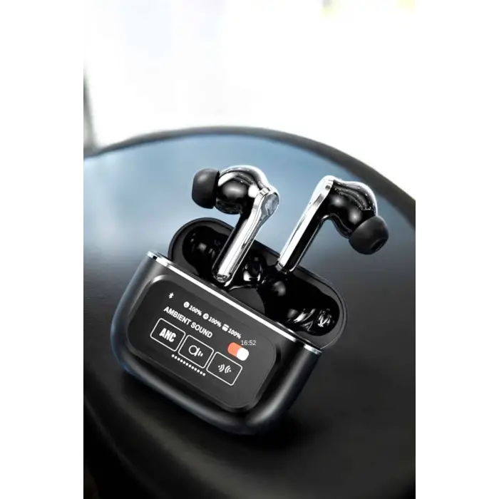 Kablosuz Bluetooth Kulaklık Ekranlı Uzun Şarj Süreli ANC Destekli