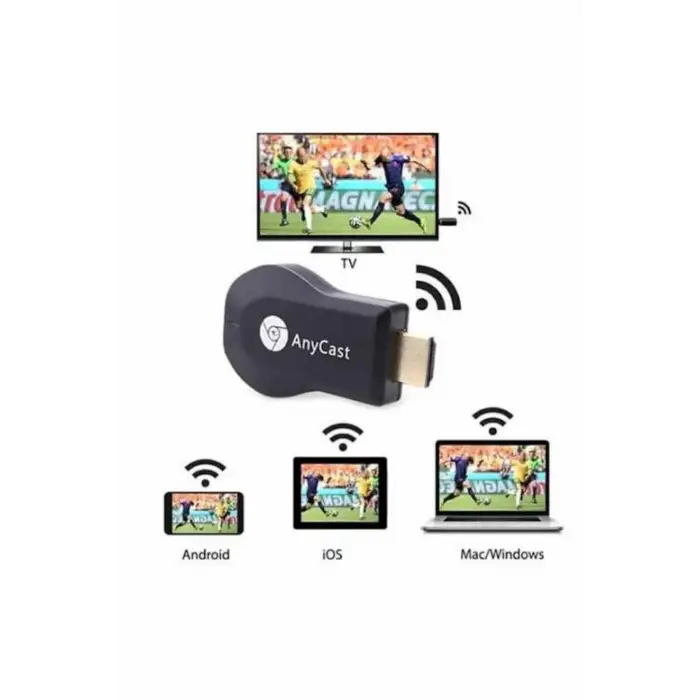 Kablosuz HDMI Wifi Görüntü Aktarıcı Tüm Cihazlara Uyumlu