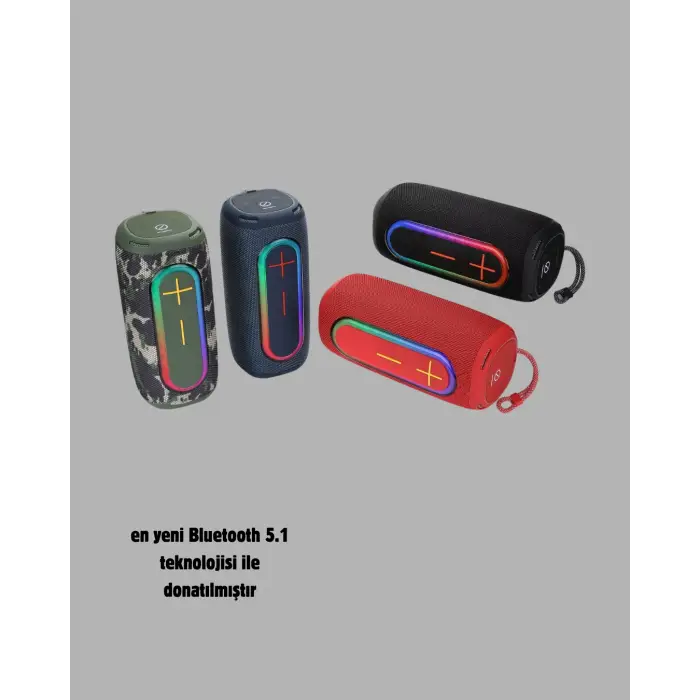 Kablosuz Hoparlör – Bluetooth 5.1, Güçlü Bas ve 10 Metre Menzil