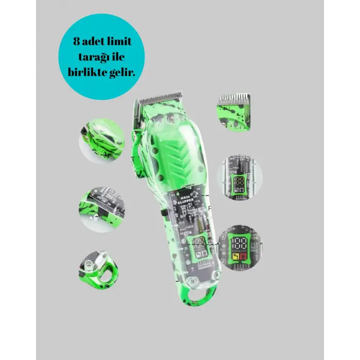 Kablosuz T Bıçaklı Saç Kesme ve Sakal Düzeltme Makinesi