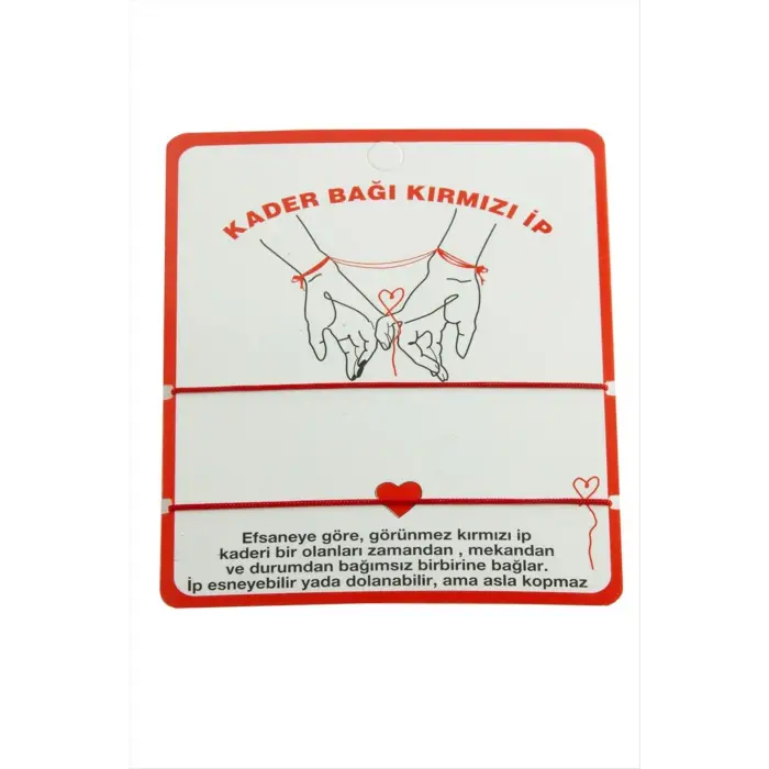 Kader Bağı Kırmızı İp Bileklik
