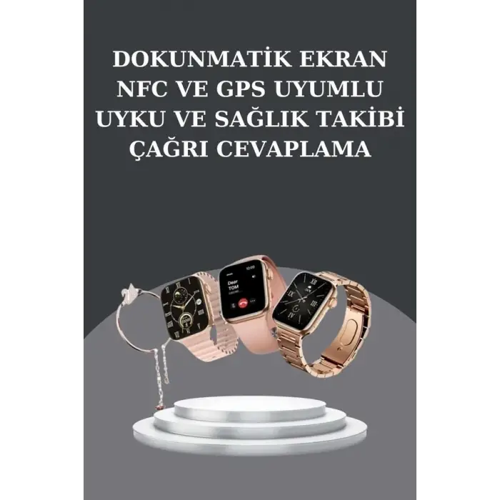 Kadınlara Özel Bileklik Hediyeli Akıllı Saat ve Dijital Göstergeli ANC Özellikli Bluetooth Kulaklık