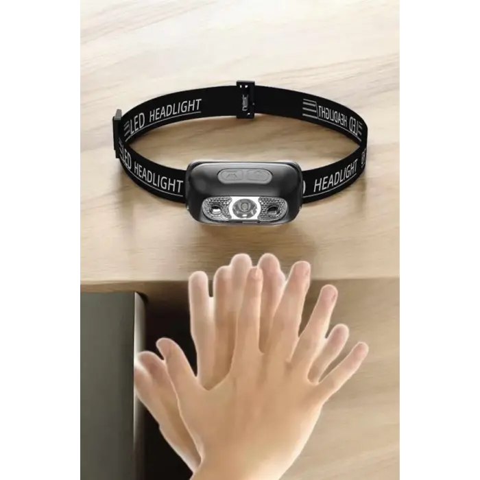 Kafa Lambası Kamp Lambası Led Işık Şarjlı Ayarlanabilir