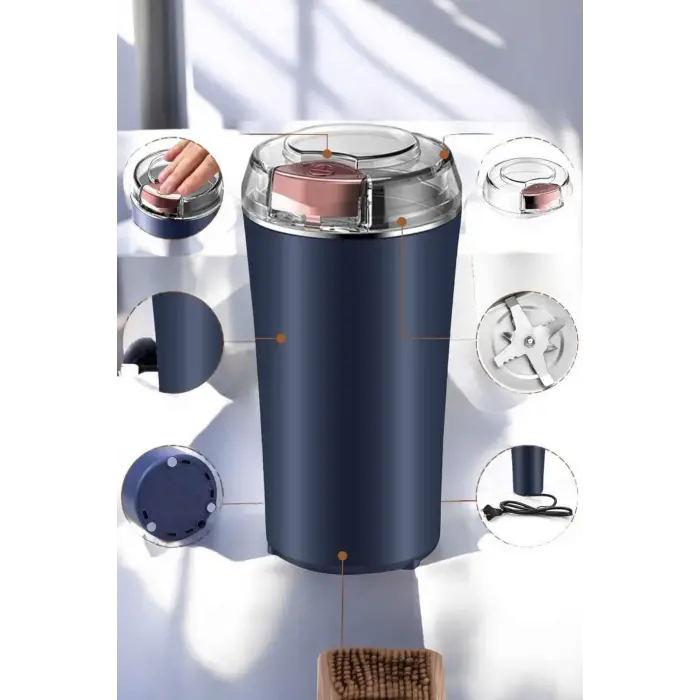 Kahve Ve Baharat Öğütücü Dayanıklı Paslanmaz Çelik Kolay Kullanım