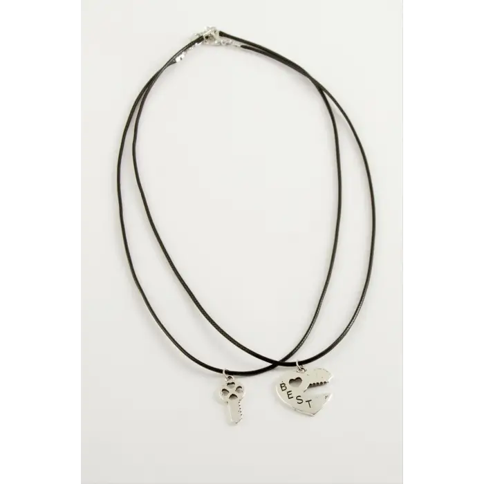 Kalp Anahtar Arkadaşlık Kolyeleri (Çift Kolye)