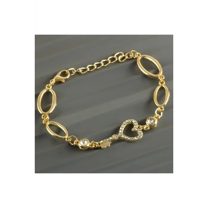 Kalp Anahtar Taşlı Trend Bileklik