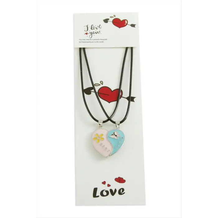 Kalp Arkadaşlık Kolyesi (Çift Kolye)