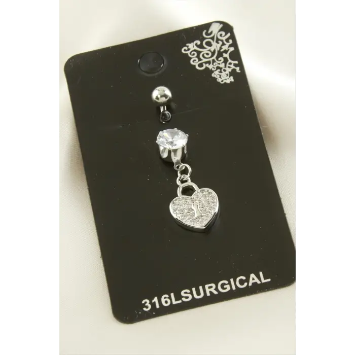Kalp Çelik Piercing 1 Adet