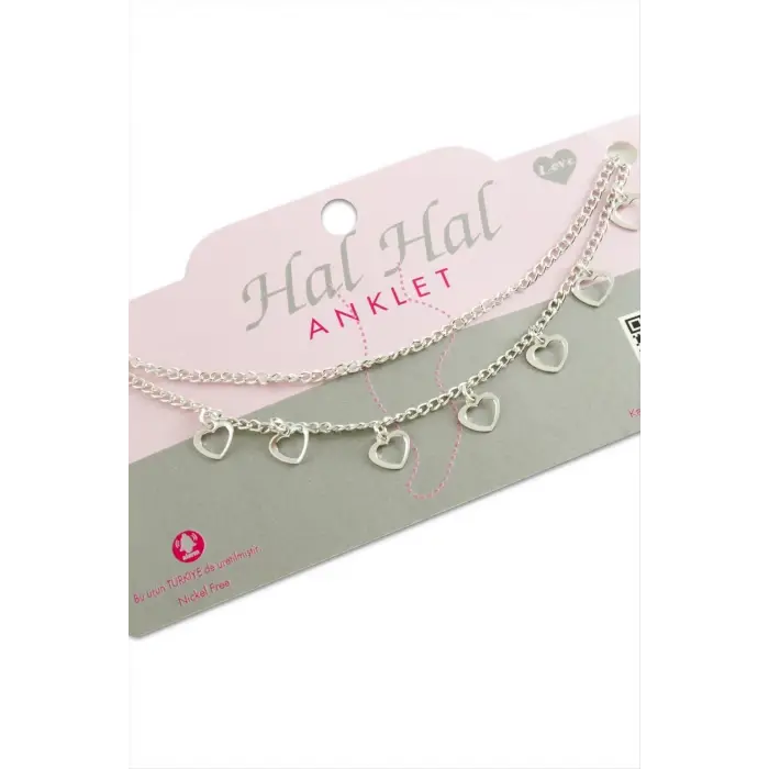 Kalp Çift Zincirli Halhal