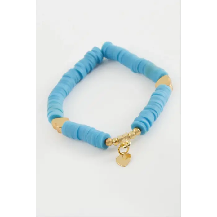 Kalp Fimo Boncuk Bileklik