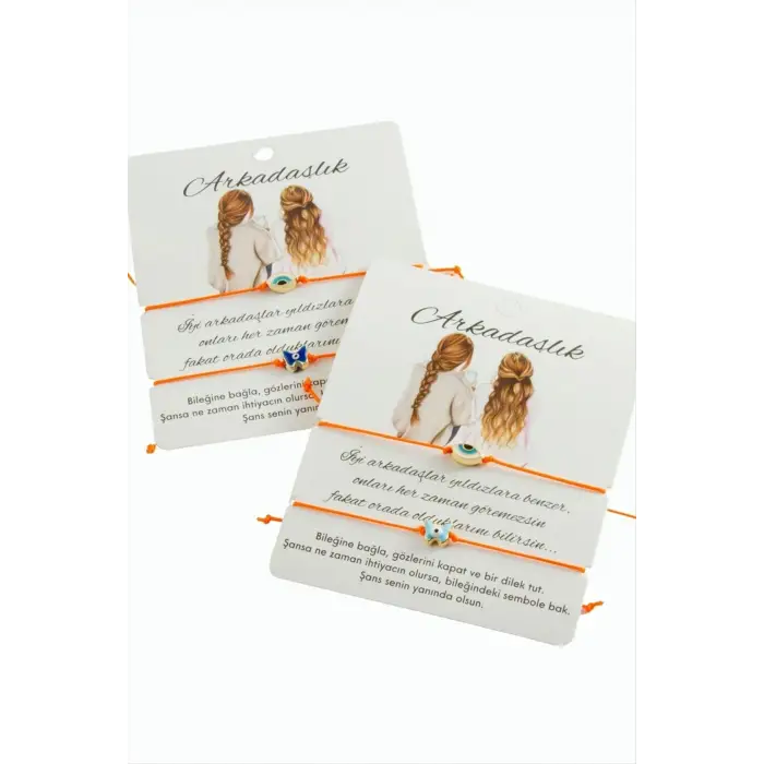 Kalp İp Bileklik 2 Adet