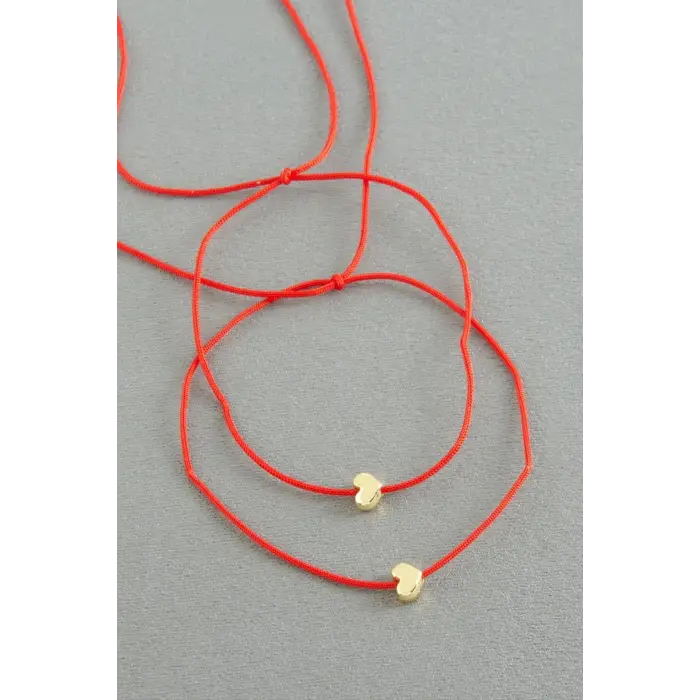 Kalp İp Bileklik 2 Adet