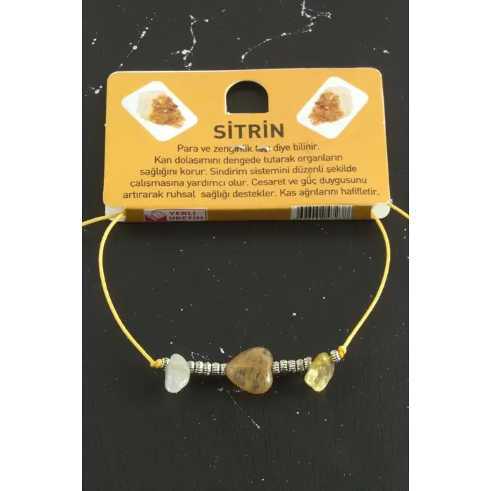 Kalp Karışık Doğaltaş Bileklik