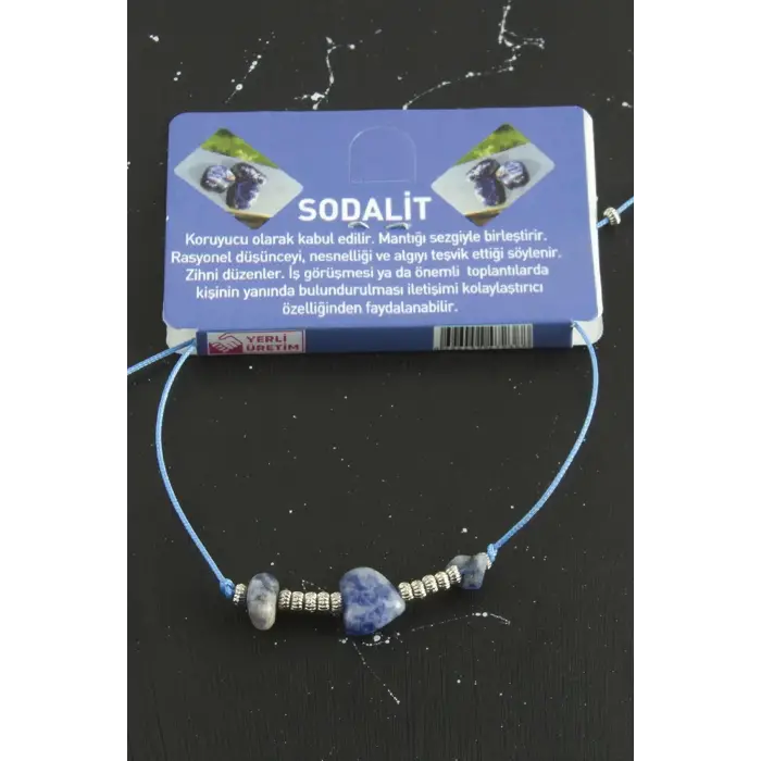 Kalp Karışık Doğaltaş Bileklik