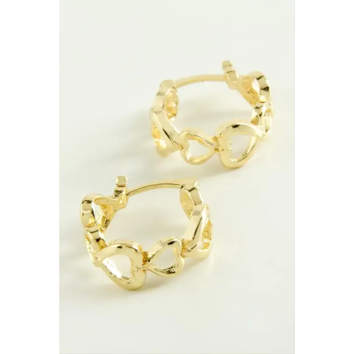 Kalp Kilitli Halka Küpe