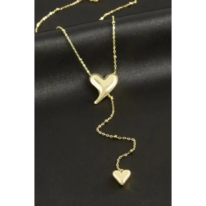 Kalp Lüks Çelik Kolye