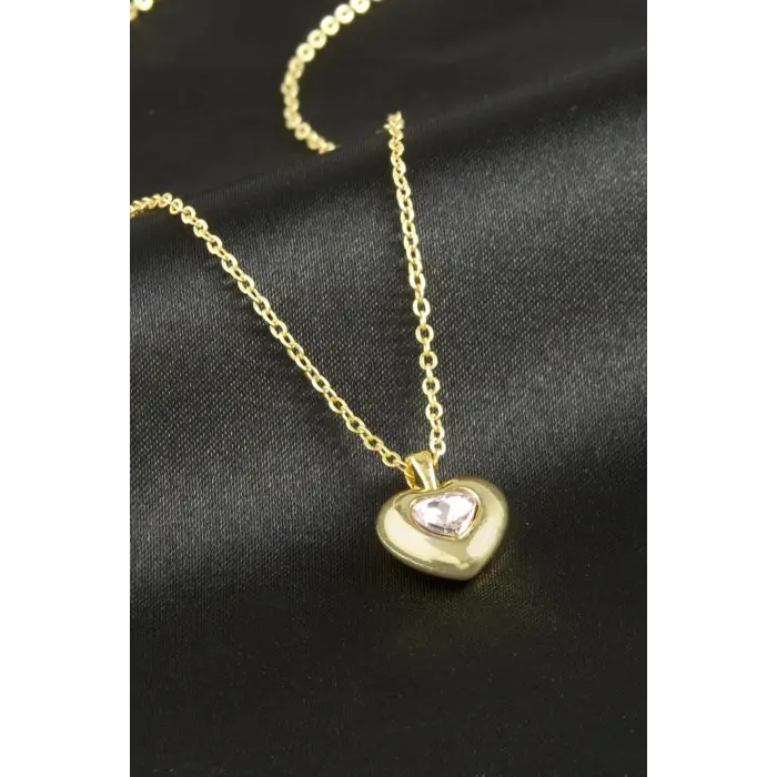Kalp Taşlı Kolye