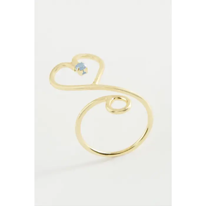 Kalp Taşlı Yüzük