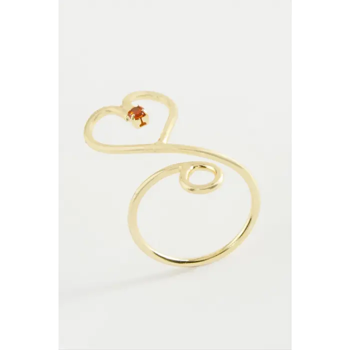 Kalp Taşlı Yüzük