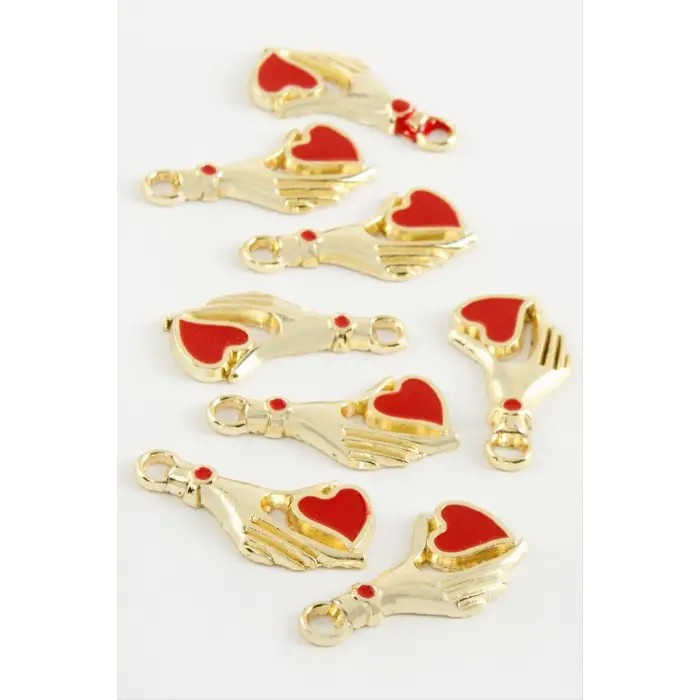 Kalp Tek Kulplu Mineli Bileklik ve Kolye Ucu Aparatı 1 Adet