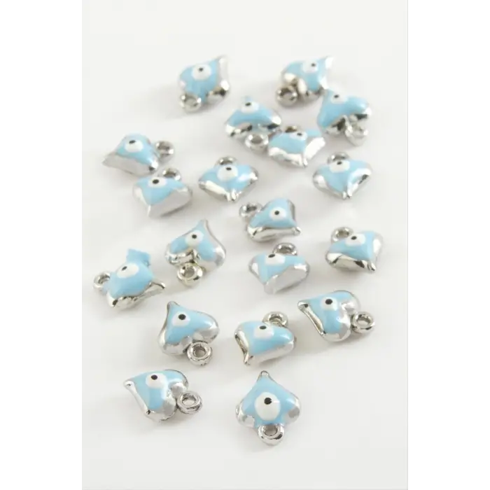 Kalp Tek Kulplu Mineli Bileklik ve Kolye Ucu Aparatı 1 Adet