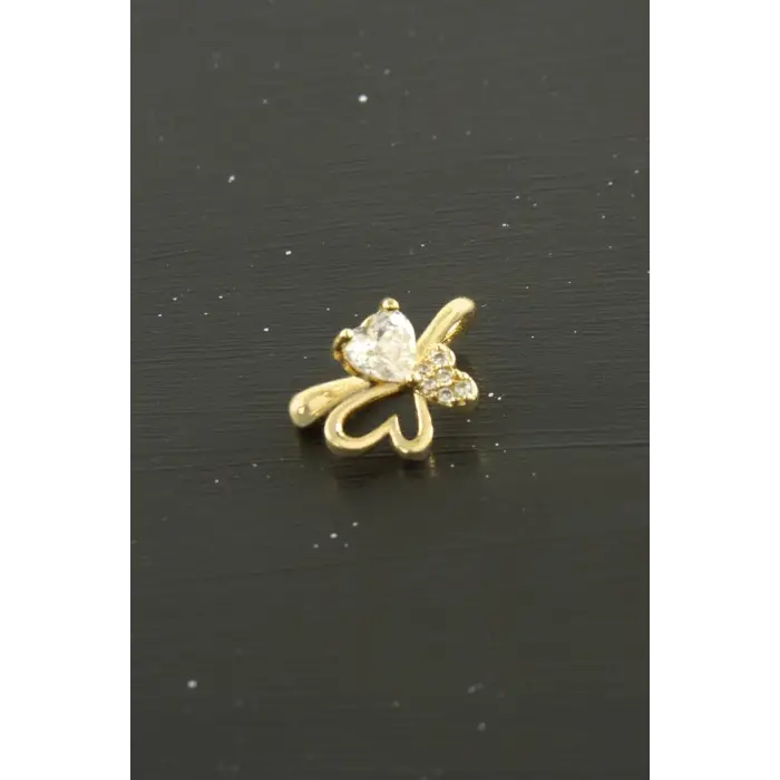 Kalp Tragus Zirkon Taşlı Piercing 1 Adet