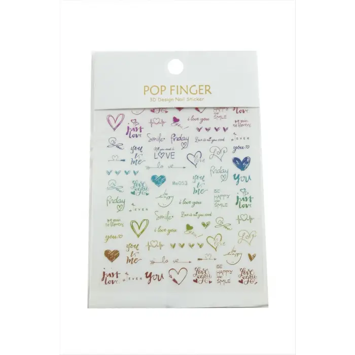 Kalp Yazılı Tattoo Dövme Sticker