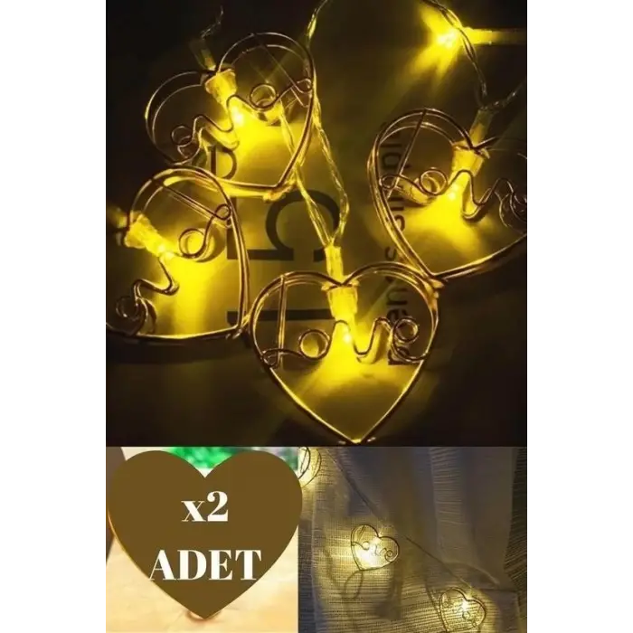 Kalpli Şerit Led Işık Zinciri Aydınlatma Doğum Günü Süs Işığı