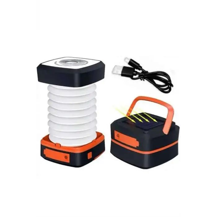 Kamp Lambası Katlanabilir Lamba Solar Şarjlı Led Lamba El Fenerli