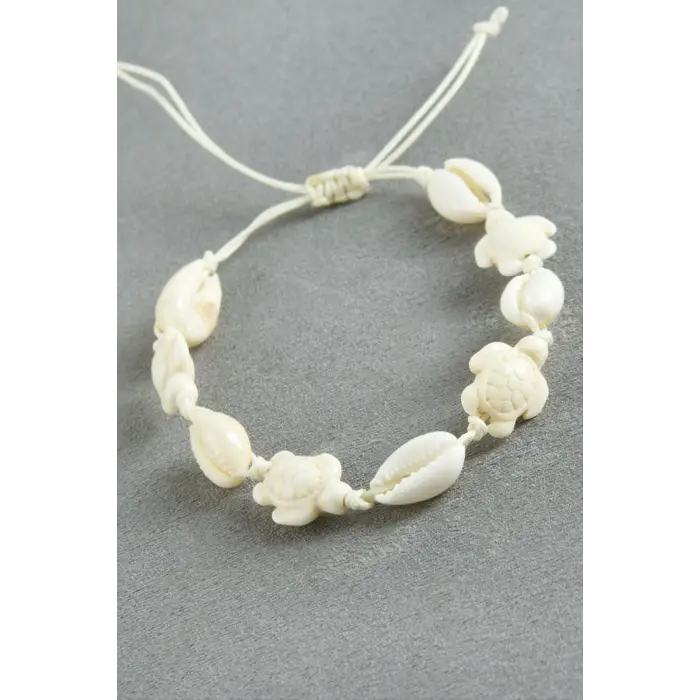 Kaplumbağa İstiridye Makrome İp Bileklik