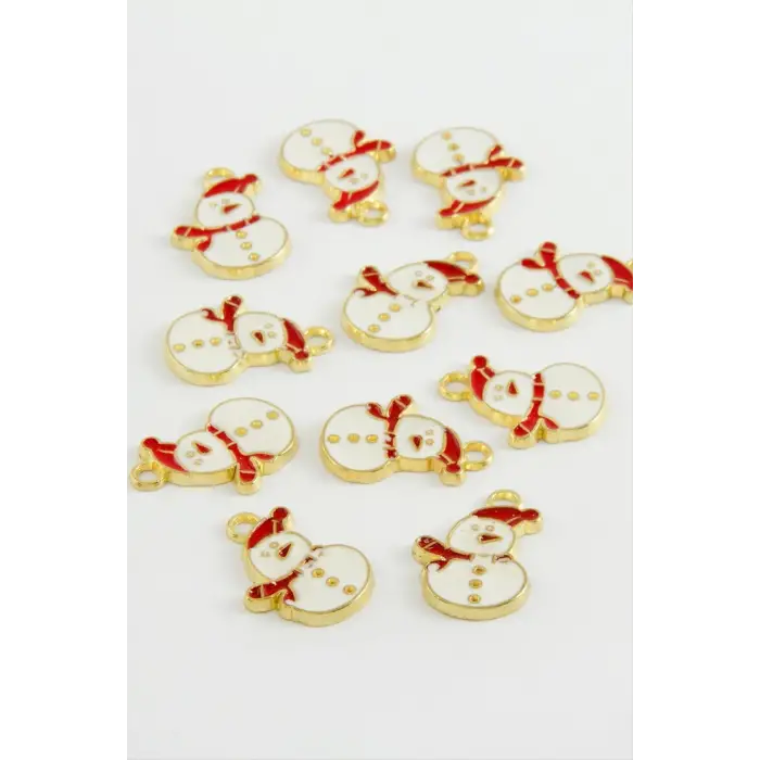 Kardan Adam Yılbaşı Mineli Kolye Ucu 1 Adet