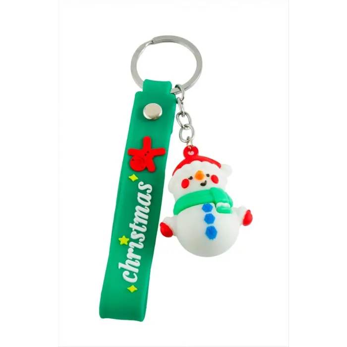 Kardan Adam Yılbaşı Silikon Anahtarlık
