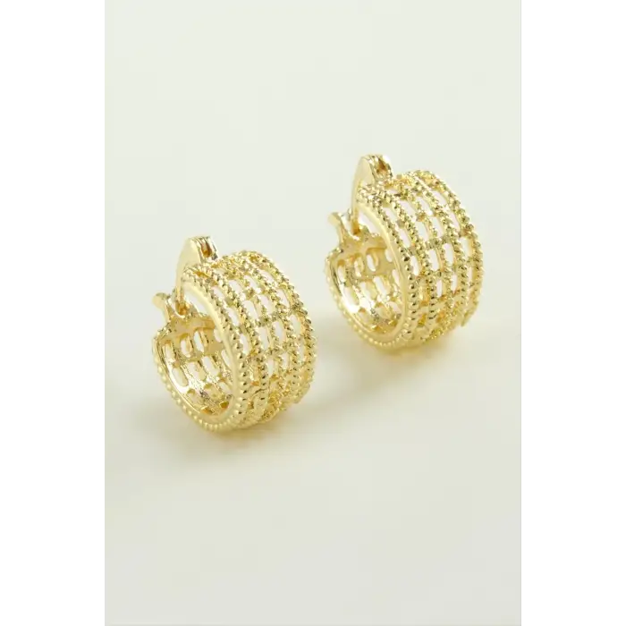 Kare Kilitli Halka Küpe