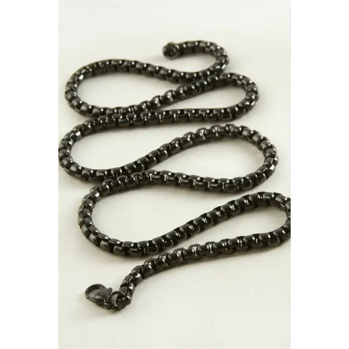 Kare Zincir Çelik Kolye 45 cm