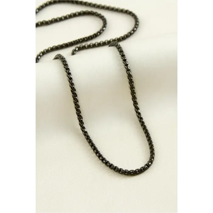 Kare Zincir Çelik Kolye 45 cm