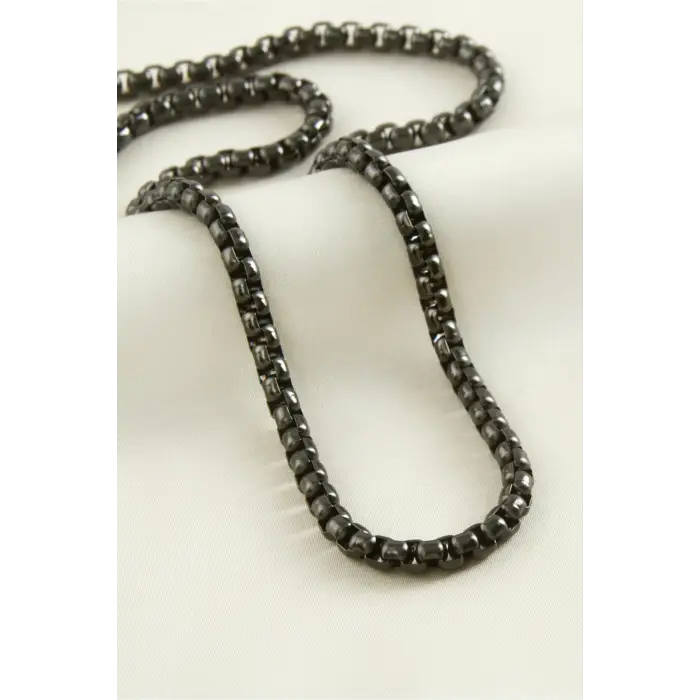 Kare Zincir Çelik Kolye 45 cm