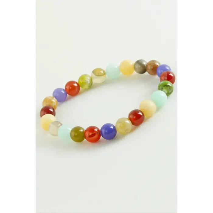 Karışık Akik Doğaltaş Bileklik