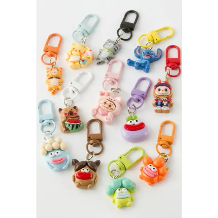 Karışık Figürlü Fermuar Charm