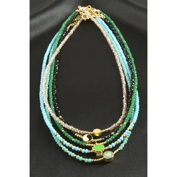 Karışık Kristal Kolye 1 Adet