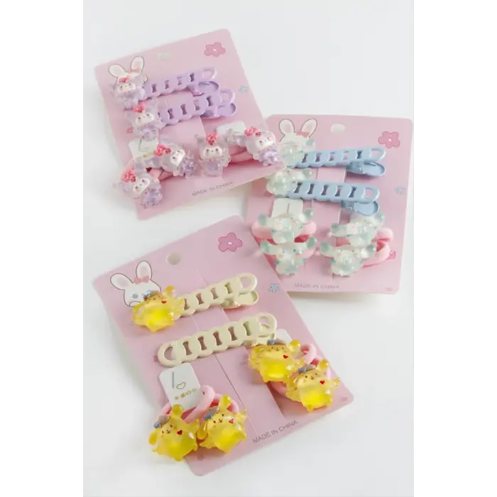 Karışık Pens Lastikli Toka 6 Adet