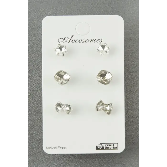 Karışık Taşlı Küpe 6 Adet