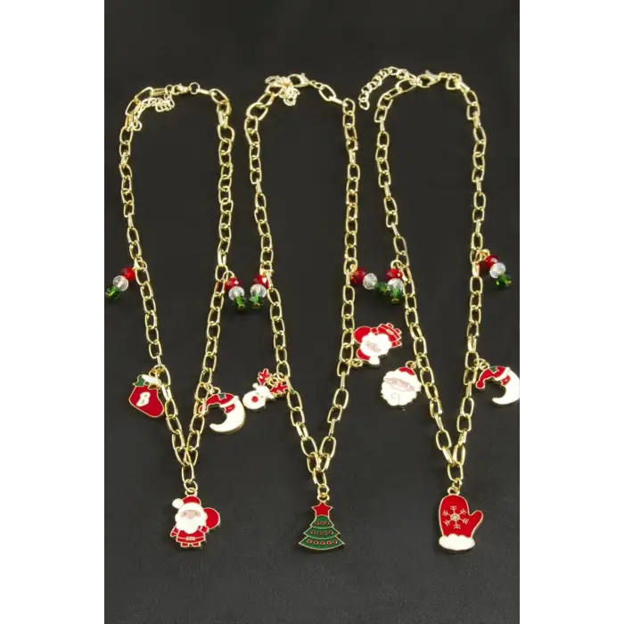 Karışık Zincir Yılbaşı Kolyesi