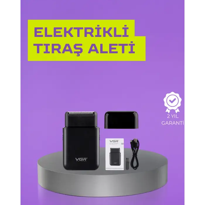 Kart Tasarımlı Şarjlı Tıraş Makinesi | 2 Başlıklı Hassas Kesim