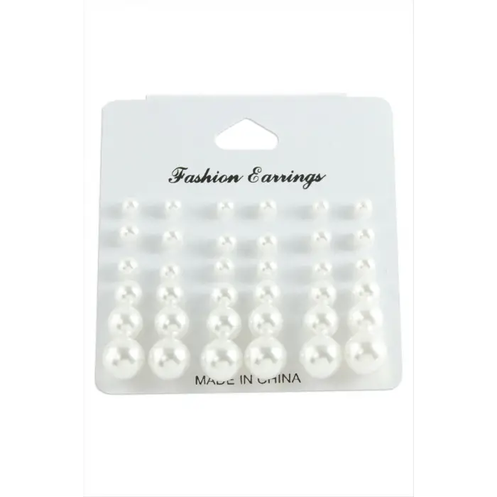 Kartlı İnci Küpe 30 Adet