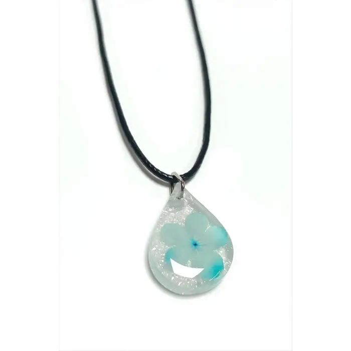 Kartopu Çiçeği Damla Epoksi Kolye