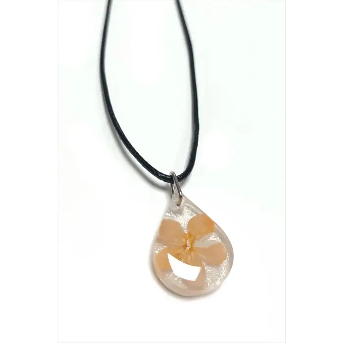 Kartopu Çiçeği Damla Epoksi Kolye