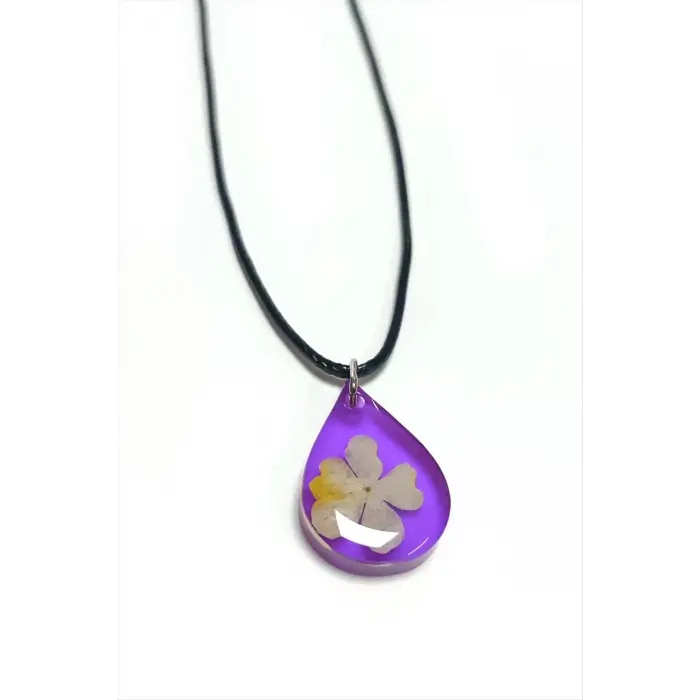 Kartopu Çiçeği Damla Epoksi Kolye