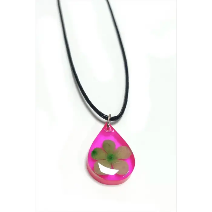 Kartopu Çiçeği Damla Epoksi Kolye