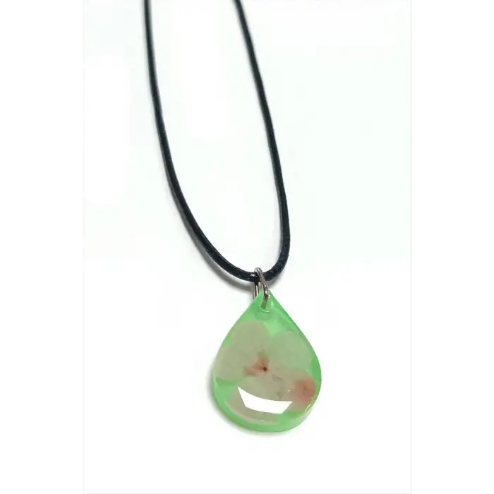 Kartopu Çiçeği Damla Epoksi Kolye