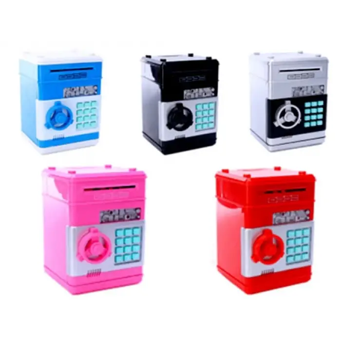 Şifreli Elektronik Kasa Kumbara - Işıklı Sesli Çocuk Tasarruf Kasası (336336)